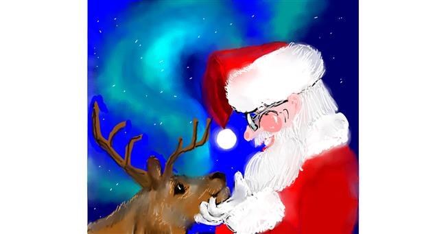 Drawing of Santa Claus by Kam