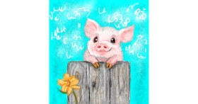 Drawing of Pig by KayXXXlee
