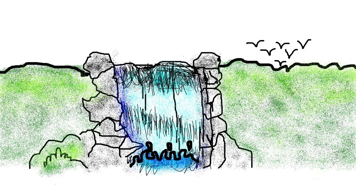 Drawing of Waterfall by Turtle