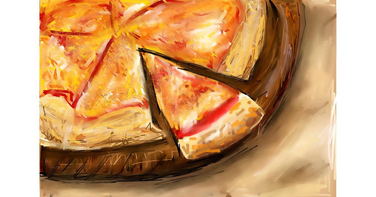 Drawing of Pizza by Soaring Sunshine