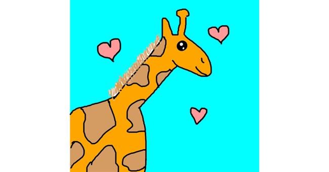 Drawing of Giraffe by AdiCat