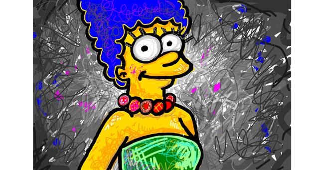 Marge Simpson-Zeichnung von Leela