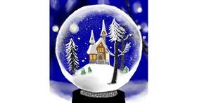 Drawing of Snow globe by Joze