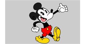 Drawing of Mickey Mouse by Tim