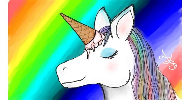 Drawing of Unicorn by ꧁Aurora꧂