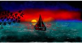 Drawing of Sailboat by Eclat de Lune