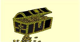Drawing of Treasure chest by InessA