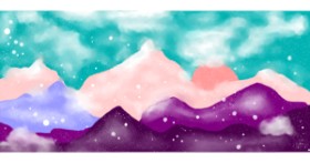 Drawing of Mountain by LUN-Aponi