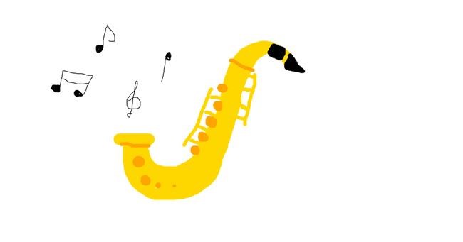 Drawing of Saxophone by Mary