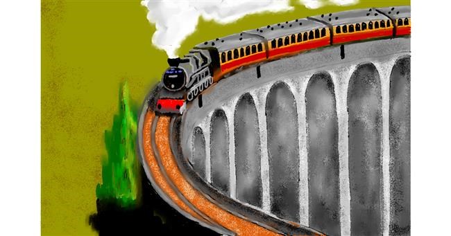 Drawing of Train by SAM AKA MARGARET 🙄