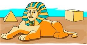 Drawing of Sphinx by Swimmer