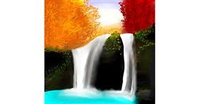 Drawing of Waterfall by Emit