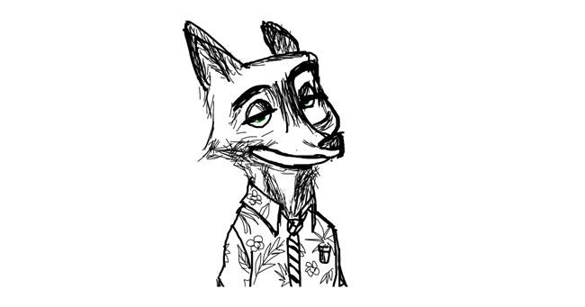 Fuchs-Zeichnung von Aremix