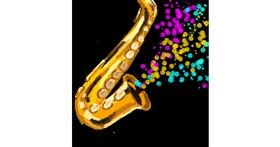 Drawing of Saxophone by Camillerr