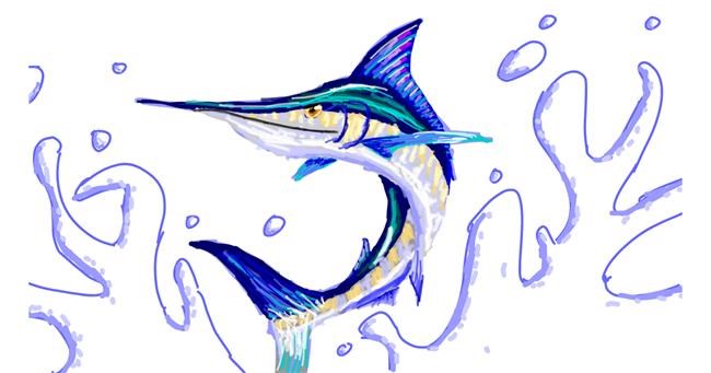 Drawing of Swordfish by Sam