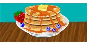 Drawing of Pancakes by Debidolittle