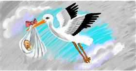 Drawing of Stork by SAM AKA MARGARET 🙄
