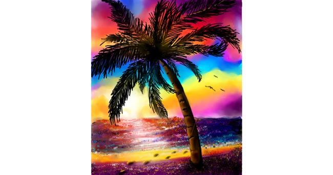 Drawing of Palm tree by 🌌Mom💕E🌌