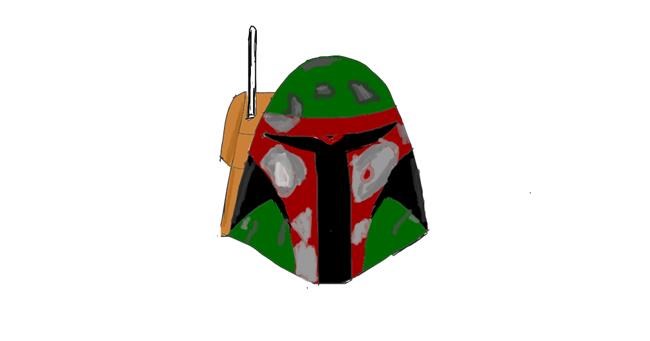 Drawing of Helmet by Vicki