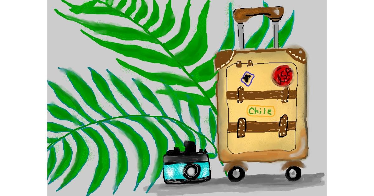 Drawing of Suitcase by Debidolittle