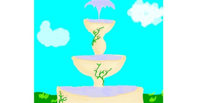 Drawing of Fountain by Christine 2