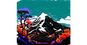 Drawing of Mountain by Varap