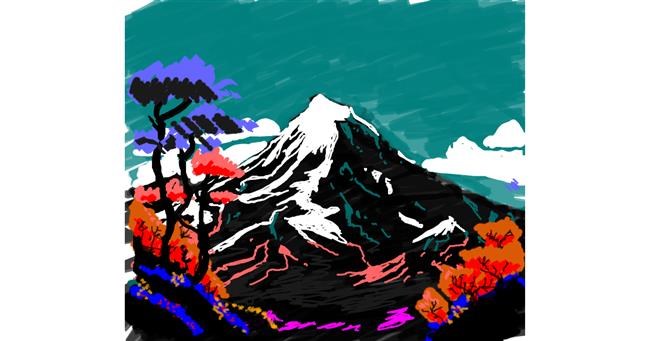 Drawing of Mountain by Varap