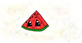 Drawing of Watermelon by Astha