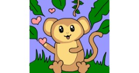 Drawing of Monkey by AdiCat