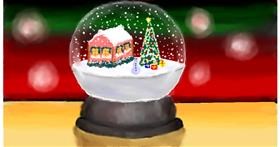 Drawing of Snow globe by Eri