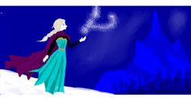 Drawing of Elsa (Disney) by 糖葫芦