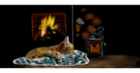 Drawing of Fireplace by Çhåching