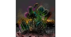 Drawing of Cactus by Eclat de Lune
