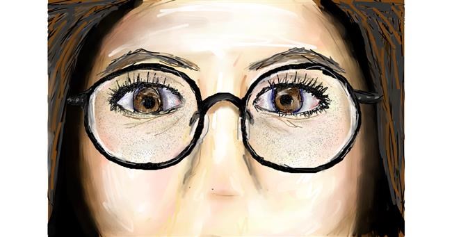 Drawing of Glasses by Mia
