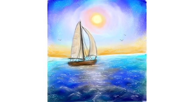 Drawing of Sailboat by 👽mint