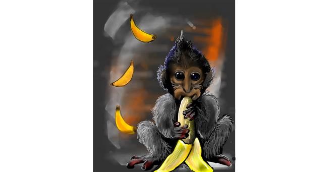 Drawing of Banana by Leah