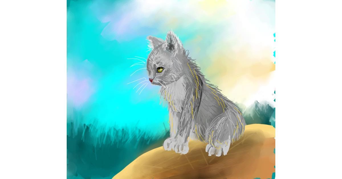 Drawing of Kitten by Iris