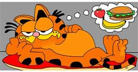 Drawing of Garfield by Swimmer