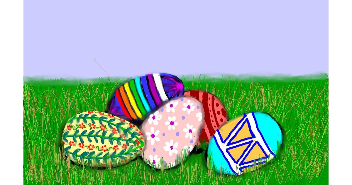 Drawing of Easter egg by SAM AKA MARGARET 🙄