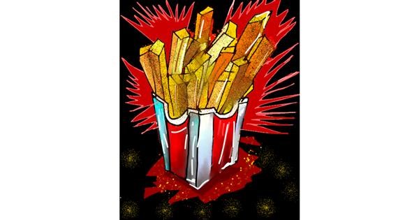 Drawing of French fries by Sinzee - Drawize Gallery!