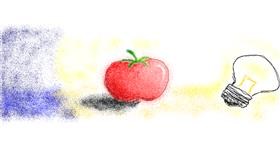 Drawing of Tomato by 7y3e1l1l0o§