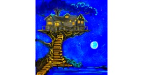 Drawing of Treehouse by KayXXXlee