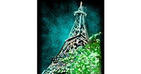 Drawing of Eiffel Tower by Eclat de Lune