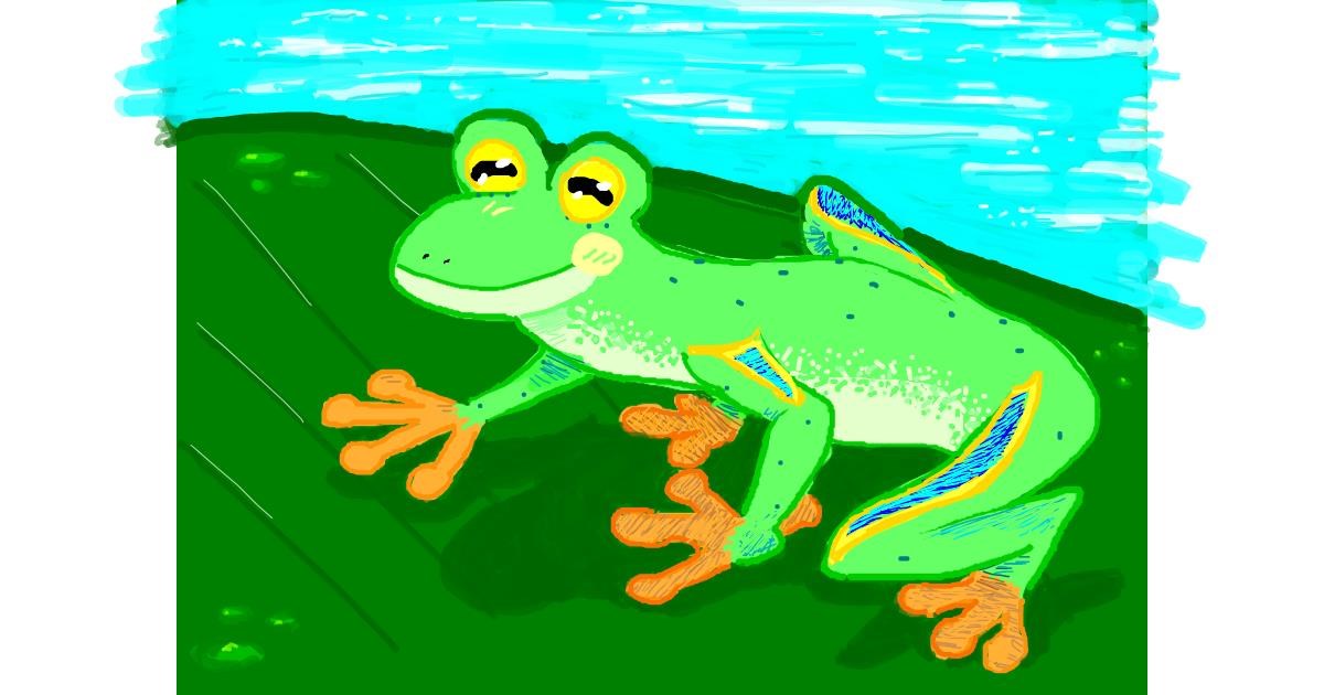 Drawing of Frog by Chicken