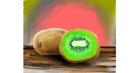 Drawing of Kiwi fruit by Bro 2.0😎