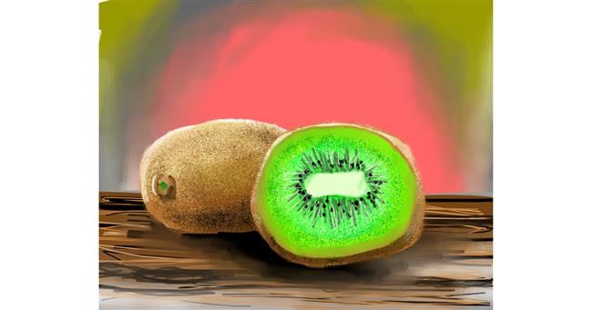 Drawing of Kiwi fruit by Bro 2.0😎