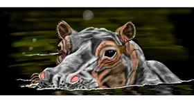 Drawing of Hippo by Çhåching