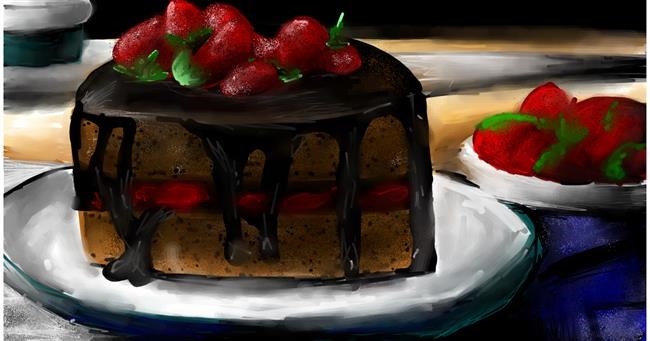 Drawing of Cake by Mia