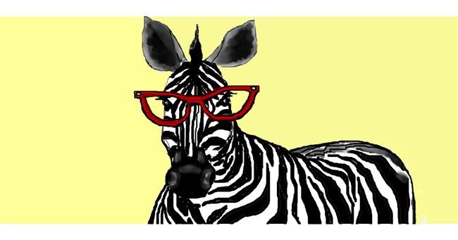 Drawing of Zebra by Debidolittle