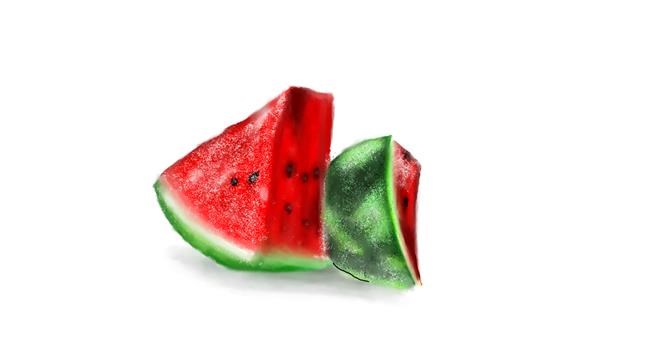 Wassermelone-Zeichnung von Billy